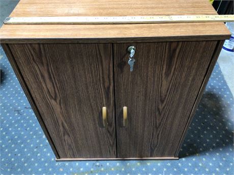 Nice Storage Cabinet With Shelves and Lock and Key