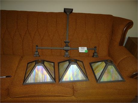Slag Glass Chandelier