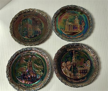 Fenton Carnival Glass Collectible Plates
