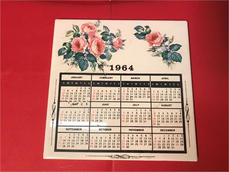 1964 Calendar Tile Trivet