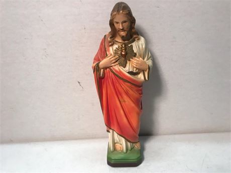 Plaster Sacred Heart of Jesus Statue