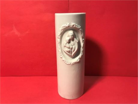 Blessed Virgin Mother Mary Madonna & Child Porcelain Vase