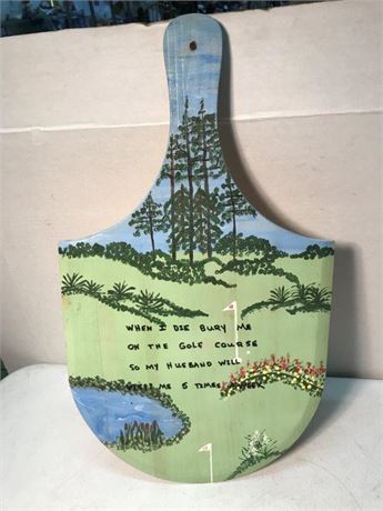 Bury Me at the Course Pizza Paddle