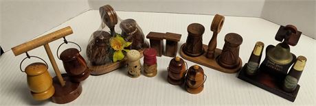 Various Wood Salt & Pepper Shakers