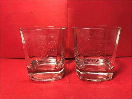 2 Jack Daniels Whiskey Glasses
