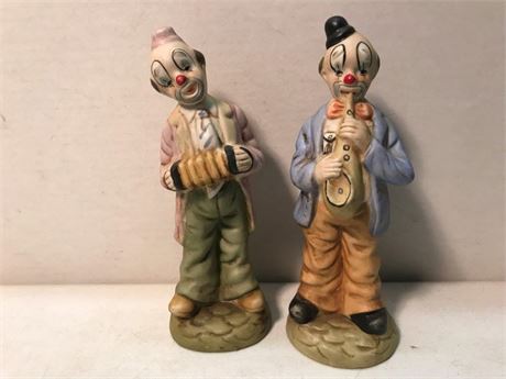 2 Art Mark Clown Figurines