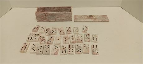 Marble Dominoes With Storage Case