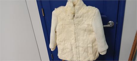 Jordache Fur And Knit Coat. Size 12