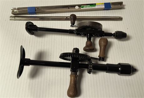 Vintage Hand Cranks & Pittsburgh 1/4" Socket Rail Organizer