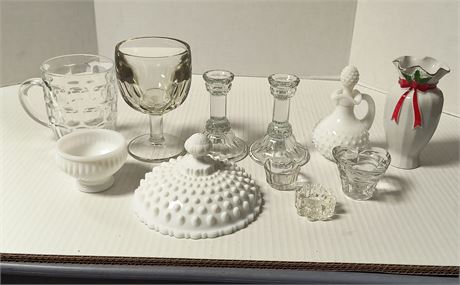 Candle holders and Glassware