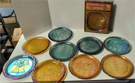 Vintage Indiana Glass Commemorative Collectible Plates