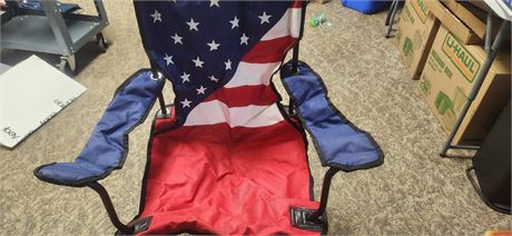 American Flag Folding Chair With Carry Bag