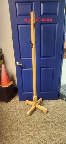 Vintage Wood Coat Rack