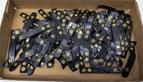 Lot Of Small Black Straps With Snaps