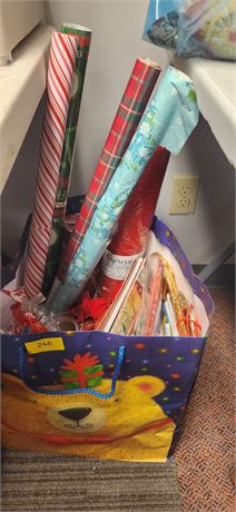 Wrapping paper and supplies