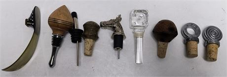 Various Bottle Stoppers & Vintage Shoe Horn