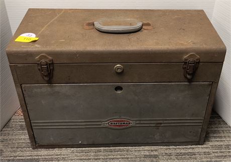 Vintage Craftsman Metal Toolbox