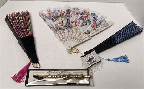 Decorative Folding Fans & Bracelet Buddy