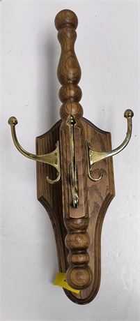 3 Hook Wood Coat Hanger