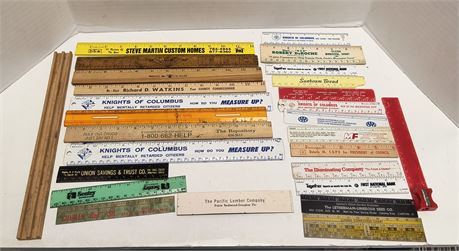 Vintage Advertising Rulers