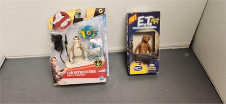 Ghostbuster Action Figure & E.T. Collectible Figure