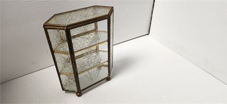 Small Vintage Decorative Glass Display Cabinet