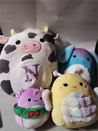 4 squishmallow plush toys