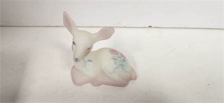 Fenton Hand Painted & Signed Deer Statue