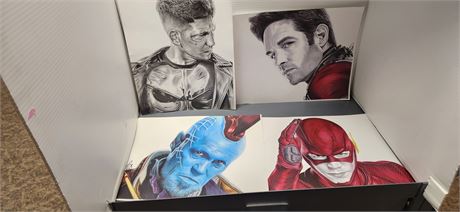 The Flash & Yondu & Ant-Man & Howling Wolf Prints