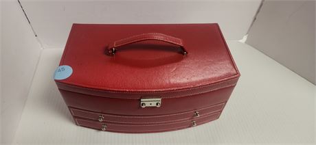 Red Jewelry Box With Mirror