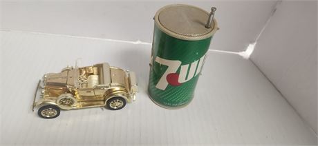 Vintage 7 Up Can Radio & Collectible Ford Model A Car