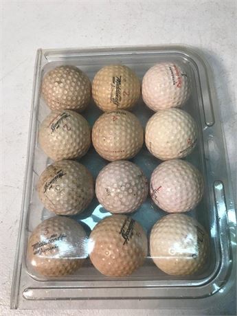 Dozen Middlecoff Autograph & Chick Harbert Autograph Gol Balls
