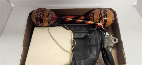 Purses & Clip Board & Maracas