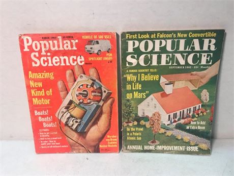 Sept '62 & Mar '63 Popular Science