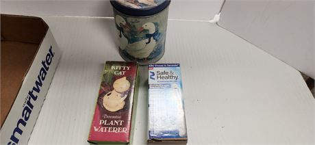 Goose Tin & Kitty Cat Plant Waterer & Disinfecting UV Light