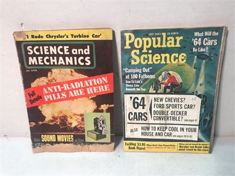 July '63Popular Science & Apr. '62 Science & Mechanics