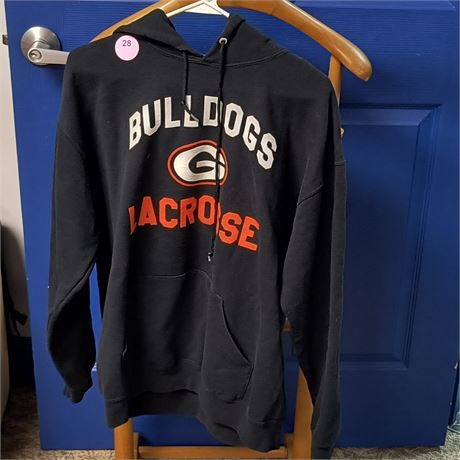 Bulldog Lacrosse Sweatshirt. Size Large