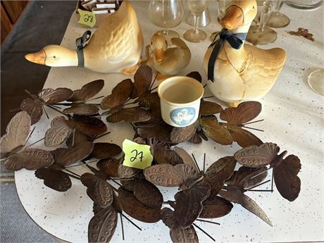 Metal Butterfly Wall Decor, Geese