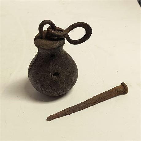Iron Pear Shaped Scale Weight & Spike