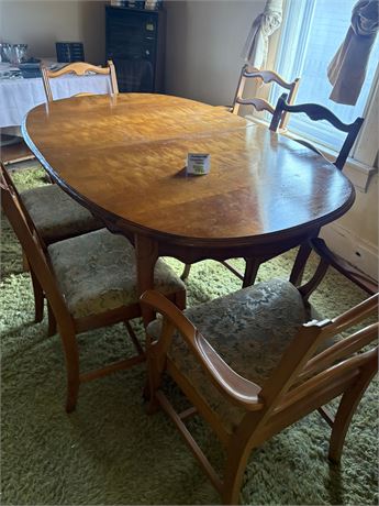 Table, Six Chairs, Leaves