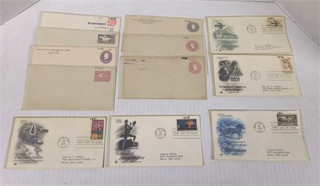 Lot Of Vintage Prepaid Envelopes and First Day Covers