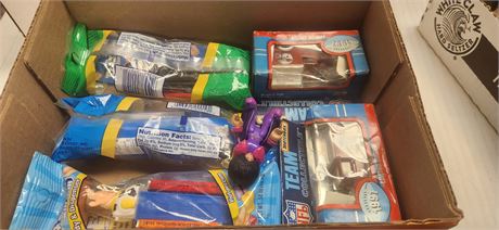Lot Of Pez Dispensers & Matchbox Team Cars