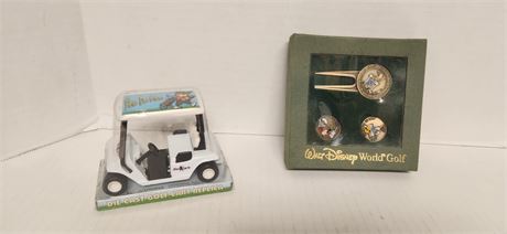 Die Cast Golf Cart Replica & Walt Disney World Golf Gift Set
