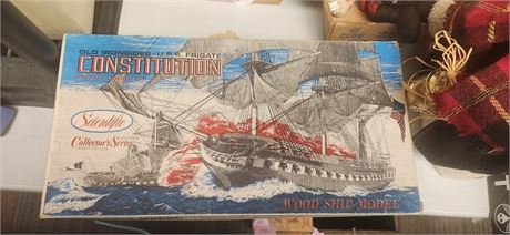 Old Iron Sides U.S.S. Frigate Constitution Scientific Collectors Wood Ship Model