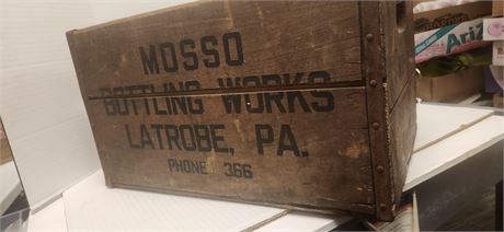 Vintage Mosso Bottling Works Wood Crate