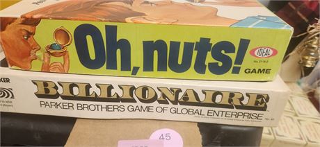 Vintage Oh,Nuts & Billionaire Board Games