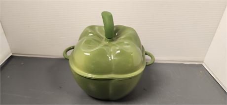 Technique Cast Iron Enameled Green Bell Pepper Dutch Oven Pot