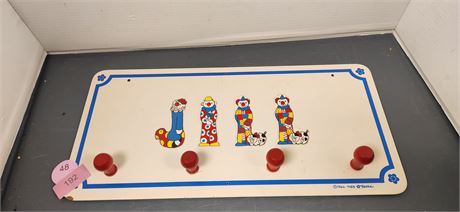 1966 Vintage Clown Coat Rack
