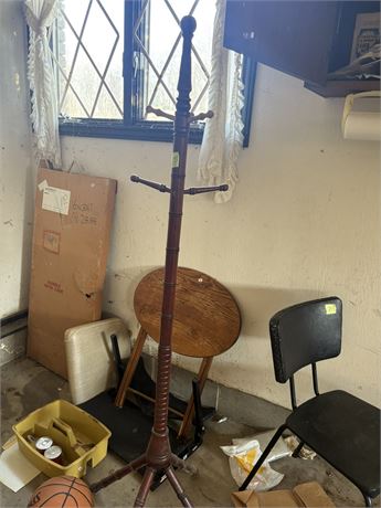 Coat Rack and Folding Table