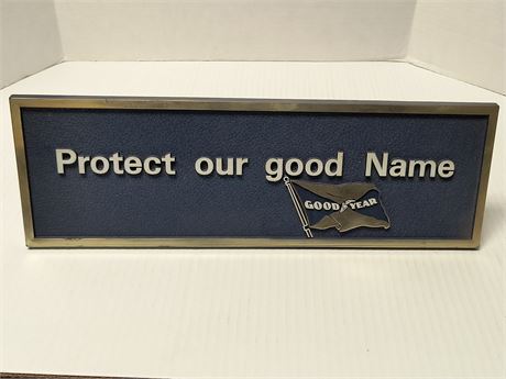 Vintage Goodyear Plastic Sign